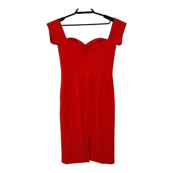 Dress the Population dress Bailey BodyCon mini off shoulder orange L Large - Picture 5 of 8